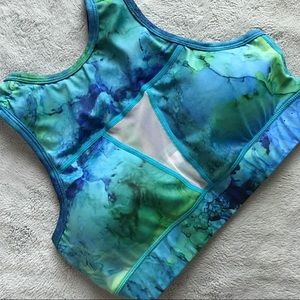 Chestee The Tiffany Sports Bra Mesh Blue Green 4